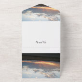 Huwelijksuitnodiging alles in één all in one uitnodiging (Buitenkant)