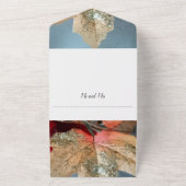 Huwelijksuitnodiging alles in één all in one uitnodiging (Buitenkant)