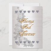 Huwelijksuitnodiging Altijd en voor altijd Kaart (Voorkant)