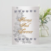 Huwelijksuitnodiging Altijd en voor altijd Kaart (Staand voorkant)