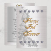 Huwelijksuitnodiging Altijd en voor altijd Kaart (Voorkant / Achterkant)