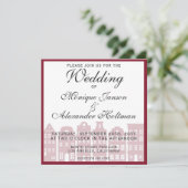 Huwelijksuitnodiging Amsterdamse Grachtenhuizen Kaart (Staand voorkant)