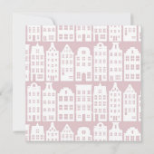 Huwelijksuitnodiging Amsterdamse Grachtenhuizen Kaart (Achterkant)