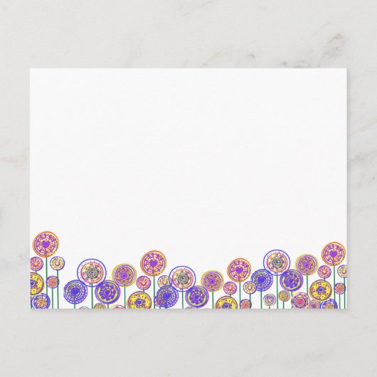 Huwelijksuitnodiging Aqua Blue & Limoen Swirls Uitnodiging Briefkaart (Achterkant)