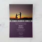 Huwelijksuitnodiging-Aubergine & Witte Wervelboom (Binnen)