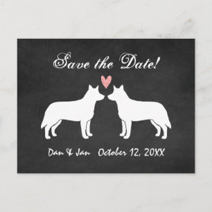Huwelijksuitnodiging Australian Cattle Dogs Save t Aankondigingskaart