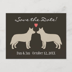 Huwelijksuitnodiging Australian Cattle Dogs Save t Aankondigingskaart