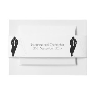 Huwelijksuitnodiging Belly Band Bruid Bruidegom Uitnodigingen Wikkel