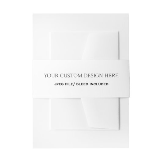 Huwelijksuitnodiging Belly Band Printing Uitnodigingen Wikkel (Voorkant Voorbeeld)