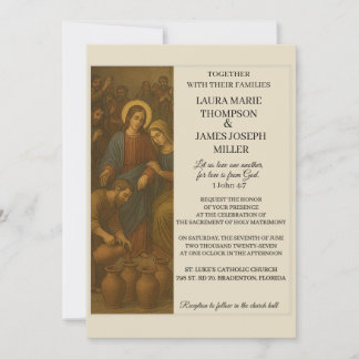 Huwelijksuitnodiging Bij Huwelijk Te Cana Bibel Kaart