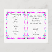 Huwelijksuitnodiging - Bijbelvers, roze hart Uitnodiging Briefkaart (Achterkant)