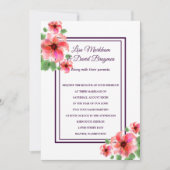 Huwelijksuitnodiging - Bloemen Kaart (Voorkant)
