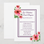 Huwelijksuitnodiging - Bloemen Kaart (Voorkant / Achterkant)