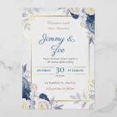 Huwelijksuitnodiging, bloemenbruiloft uitnodiging (Voorkant)