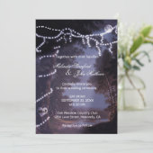 huwelijksuitnodiging | boomlichten kaart (Staand voorkant)