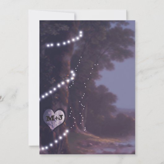 huwelijksuitnodiging | boomlichten kaart (Achterkant)