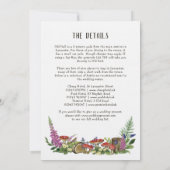 Huwelijksuitnodiging Bosdieren Kaart (Achterkant)