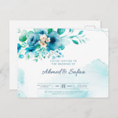 huwelijksuitnodiging briefkaart (Voorkant / Achterkant)