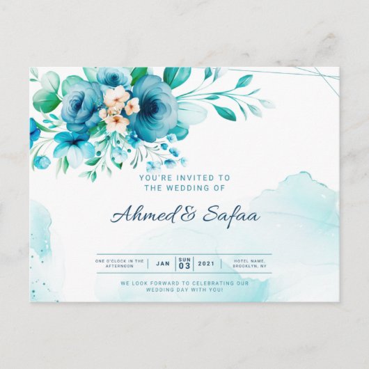 huwelijksuitnodiging briefkaart (Voorkant)