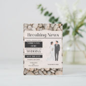 huwelijksuitnodiging briefkaart (Staand voorkant)