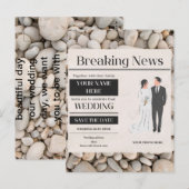 huwelijksuitnodiging briefkaart (Voorkant / Achterkant)