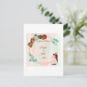 huwelijksuitnodiging briefkaart (Staand voorkant)