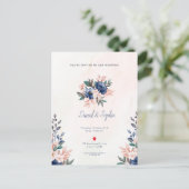 huwelijksuitnodiging briefkaart (Staand voorkant)