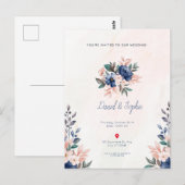 huwelijksuitnodiging briefkaart (Voorkant / Achterkant)