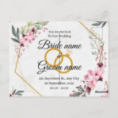 huwelijksuitnodiging briefkaart (Achterkant)