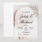 Huwelijksuitnodiging Briefpapier Save The Date (Voorkant / Achterkant)