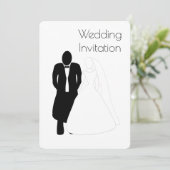 Huwelijksuitnodiging bruidegom kaart (Staand voorkant)