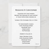 Huwelijksuitnodiging bruidegom kaart (Achterkant)