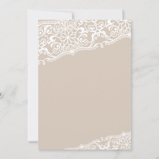 Huwelijksuitnodiging, Bruiloft Briefpapier, Bruid Kaart (Achterkant)