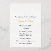 Huwelijksuitnodiging, Bruiloft Briefpapier, Folie, Folie Uitnodiging (Voorkant)