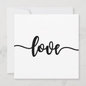 Huwelijksuitnodiging, Bruiloft Briefpapier, Liefde Kaart (Achterkant)