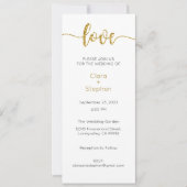 Huwelijksuitnodiging, Bruiloft Briefpapier, Liefde Kaart (Voorkant)