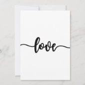 Huwelijksuitnodiging, Bruiloft Briefpapier, Liefde Kaart (Achterkant)