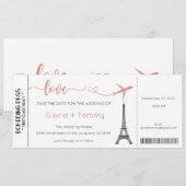 Huwelijksuitnodiging, Bruiloft Briefpapier, Liefde Kaart (Voorkant / Achterkant)