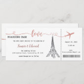 Huwelijksuitnodiging, Bruiloft Briefpapier, Liefde Kaart (Voorkant / Achterkant)