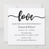 Huwelijksuitnodiging, Bruiloft Briefpapier, Liefde Kaart (Voorkant)
