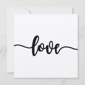 Huwelijksuitnodiging, Bruiloft Briefpapier, Liefde Kaart (Achterkant)