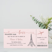 Huwelijksuitnodiging, Bruiloft Briefpapier, Liefde Kaart (Staand voorkant)