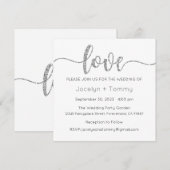 Huwelijksuitnodiging, Bruiloft Briefpapier, Liefde Kaart (Voorkant / Achterkant)