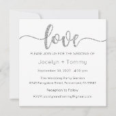 Huwelijksuitnodiging, Bruiloft Briefpapier, Liefde Kaart (Voorkant)