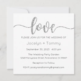 Huwelijksuitnodiging, Bruiloft Briefpapier, Liefde Kaart