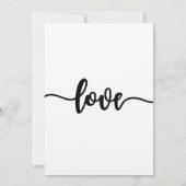 Huwelijksuitnodiging, Bruiloft Briefpapier, Liefde Kaart (Achterkant)