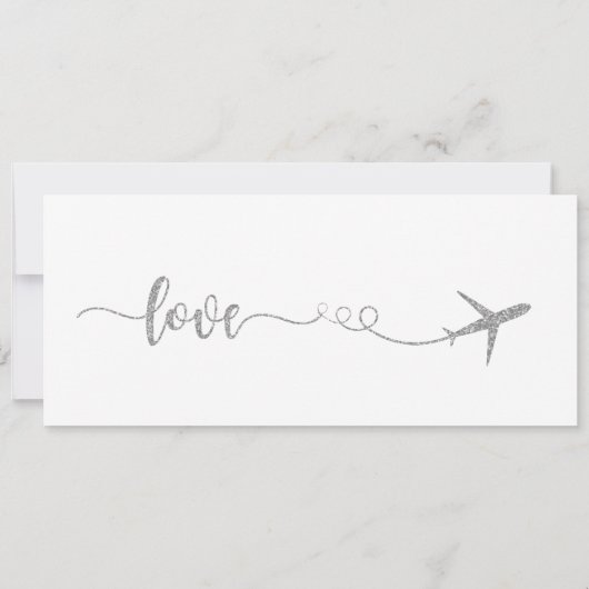 Huwelijksuitnodiging, Bruiloft Briefpapier, Liefde Kaart (Achterkant)