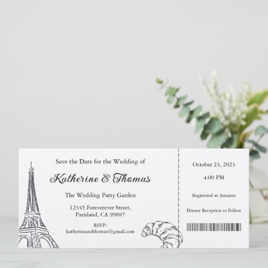 Huwelijksuitnodiging, Bruiloft Briefpapier, Liefde Kaart (Staand voorkant)