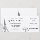 Huwelijksuitnodiging, Bruiloft Briefpapier, Liefde Kaart (Voorkant / Achterkant)