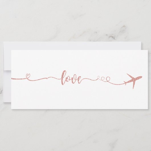 Huwelijksuitnodiging, Bruiloft Briefpapier, Liefde Kaart (Achterkant)